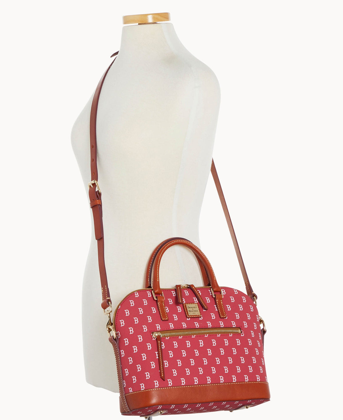 Dooney & Bourke MLB Red Sox Domed Zip Satchel