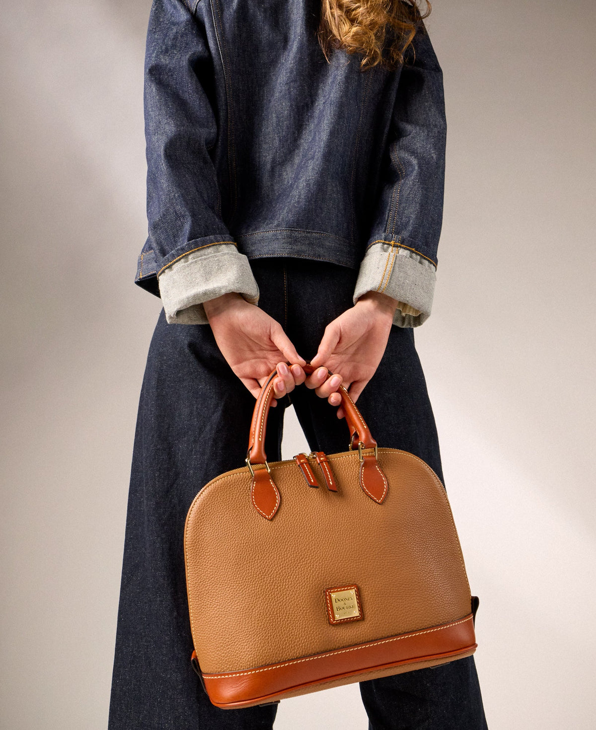 Dooney & Bourke Pebble Grain Zip Zip Satchel