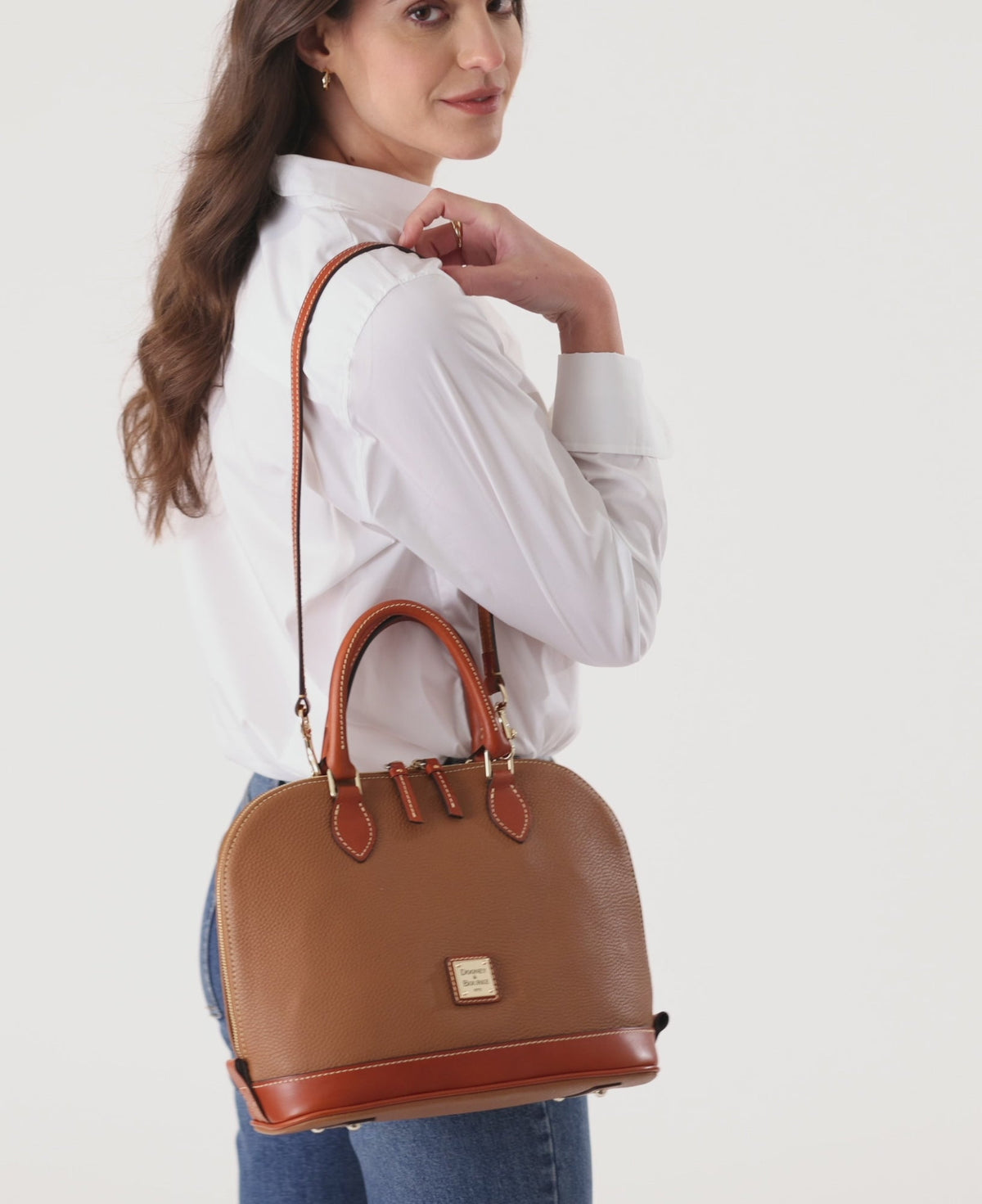Dooney & Bourke Pebble Grain Zip Zip Satchel