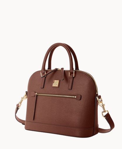 Dooney & Bourke Saffiano Domed Zip Satchel