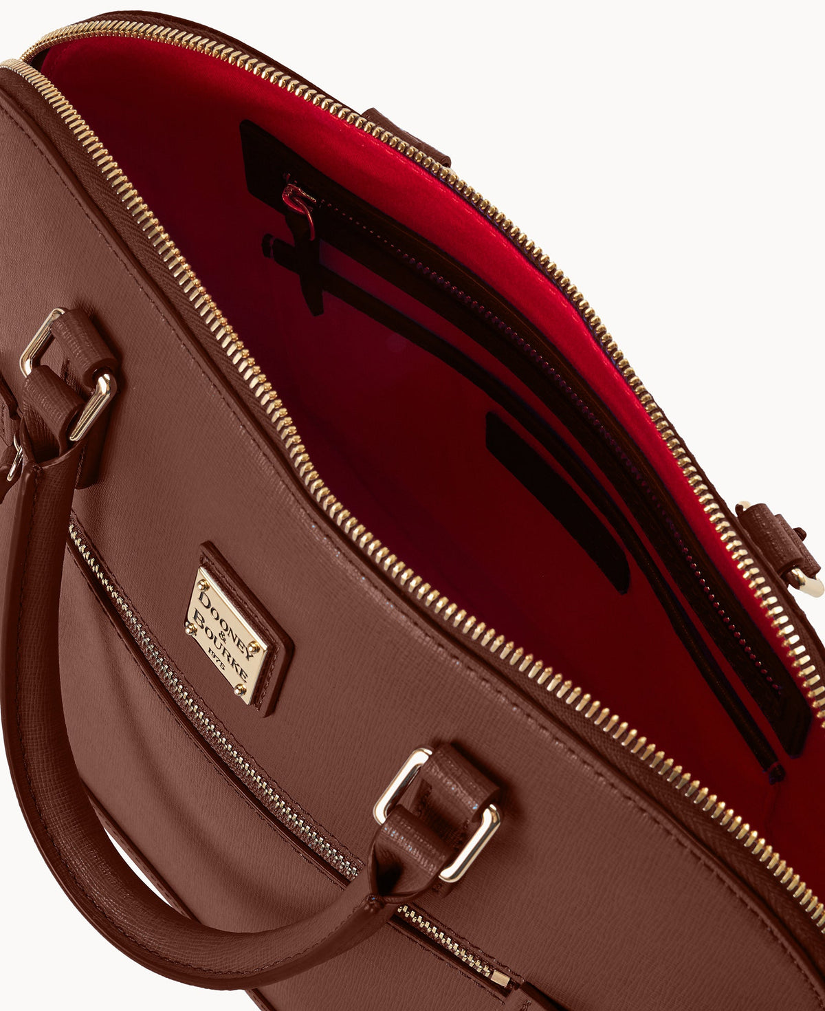 Dooney & Bourke Saffiano Domed Zip Satchel