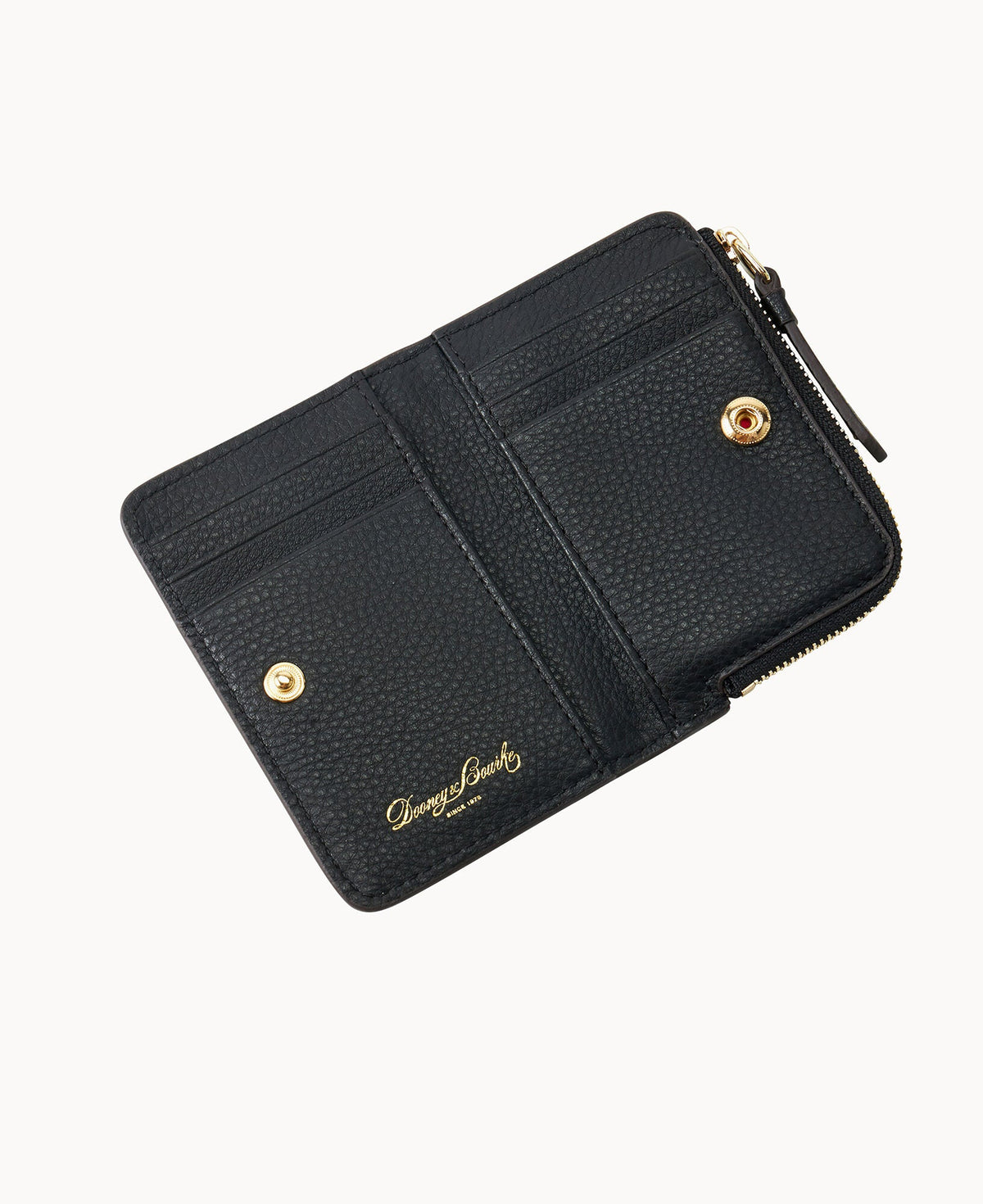 Dooney & Bourke Pebble Grain Zip Credit Card Wallet 12