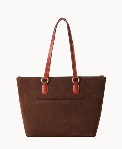 Dooney & Bourke Suede Wren Zip Tote