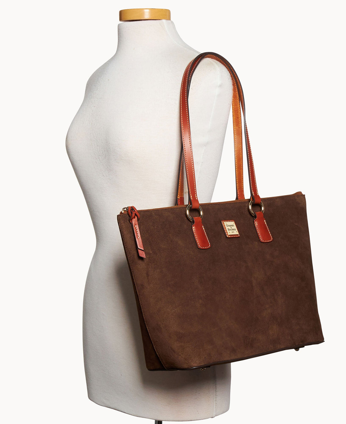 Dooney & Bourke Suede Wren Zip Tote