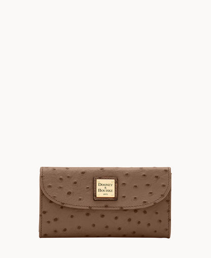Dooney & Bourke Ostrich Continental Clutch