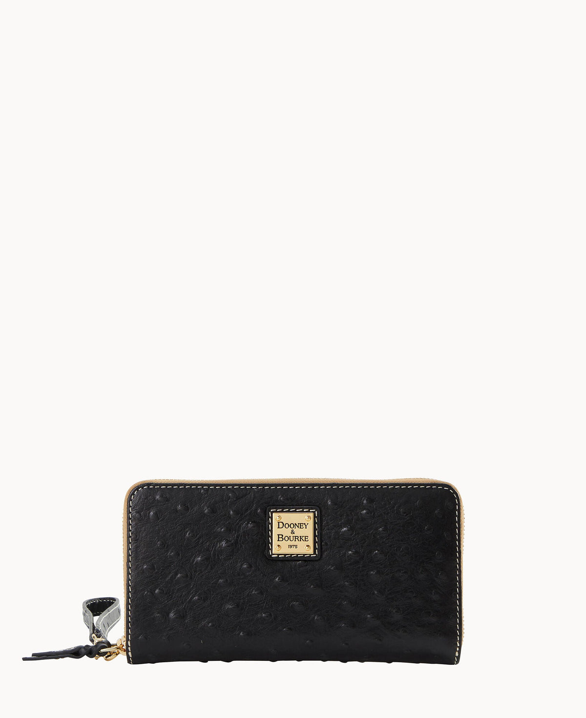 Dooney & Bourke Ostrich Large Zip Around Wristlet