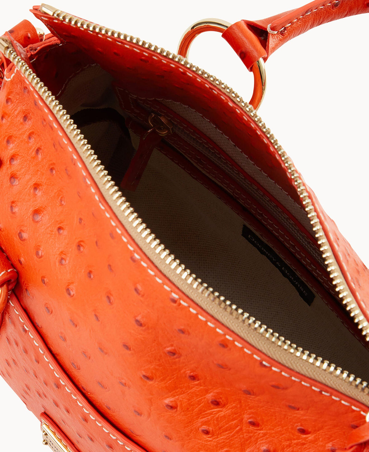 Dooney & Bourke Ostrich Satchel With Pocket
