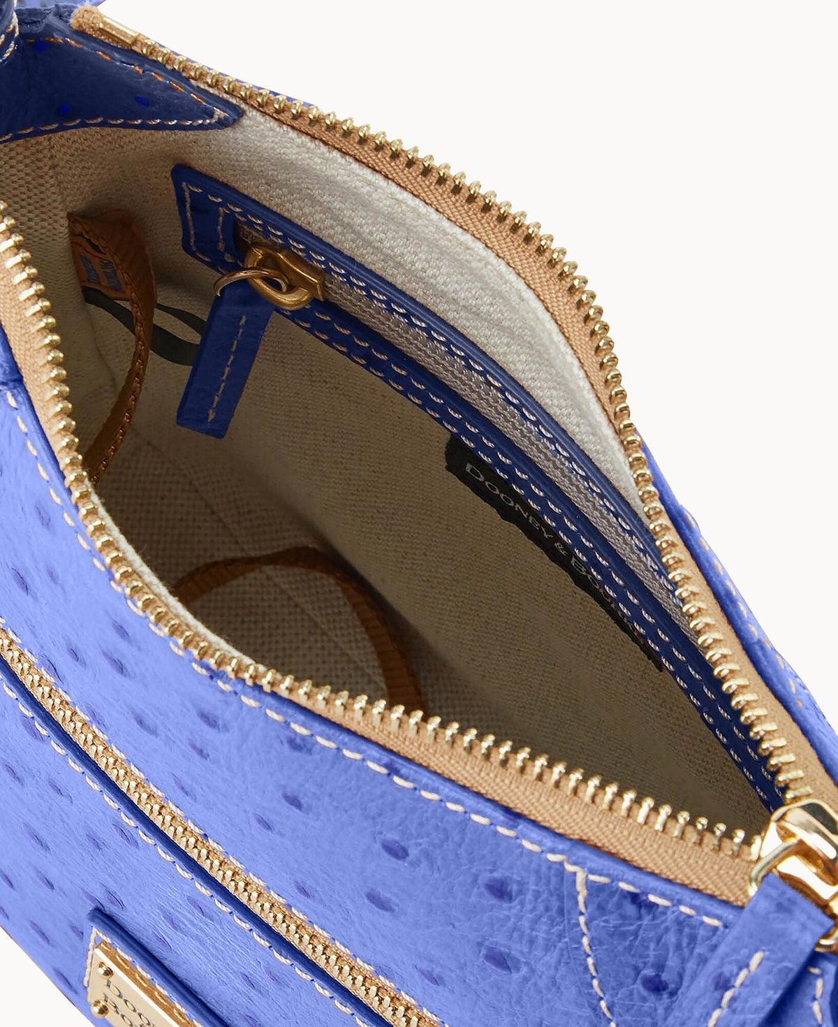 Dooney & Bourke Ostrich Front Zip Crossbody