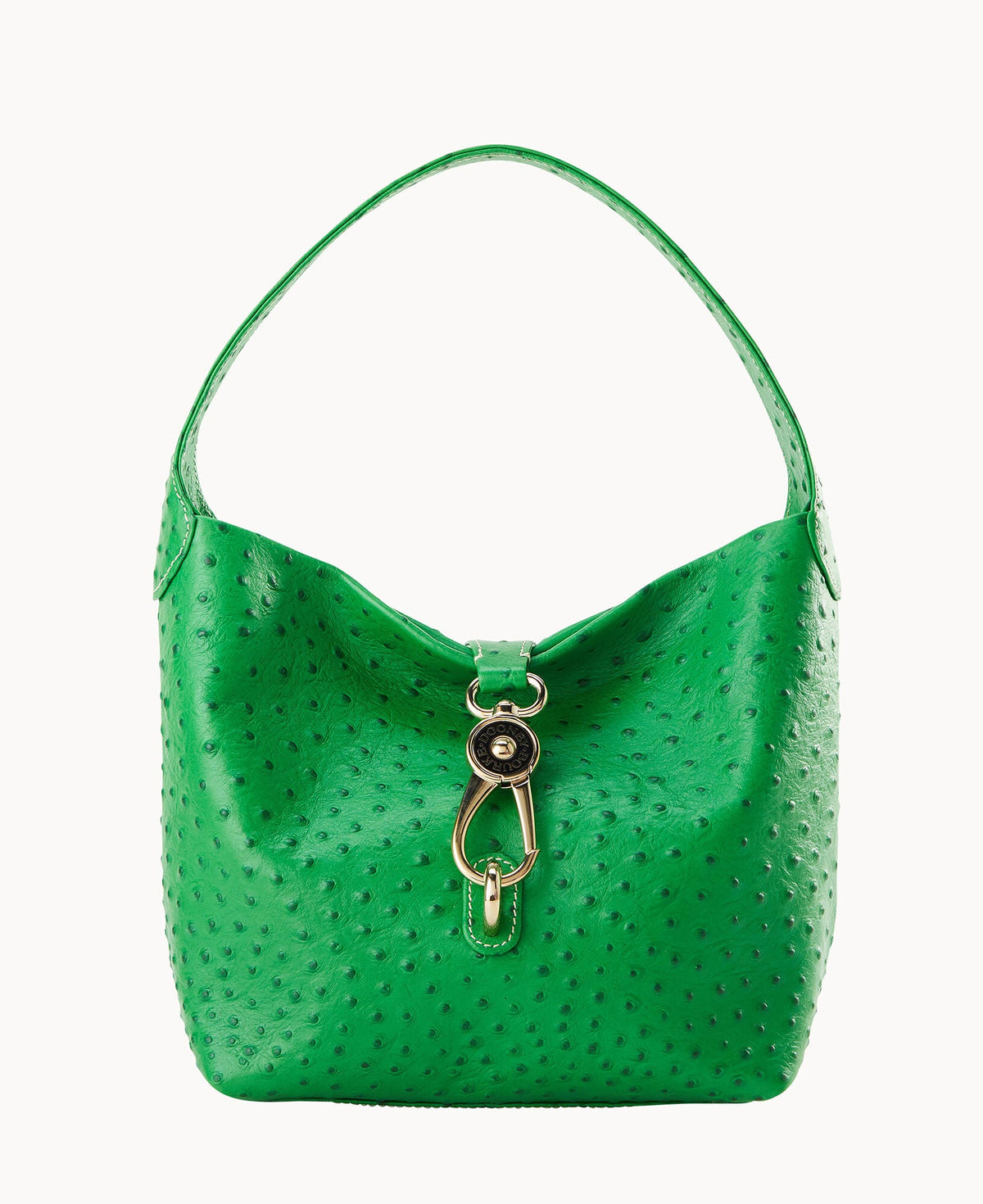 Dooney & Bourke Ostrich Logo Lock Hobo