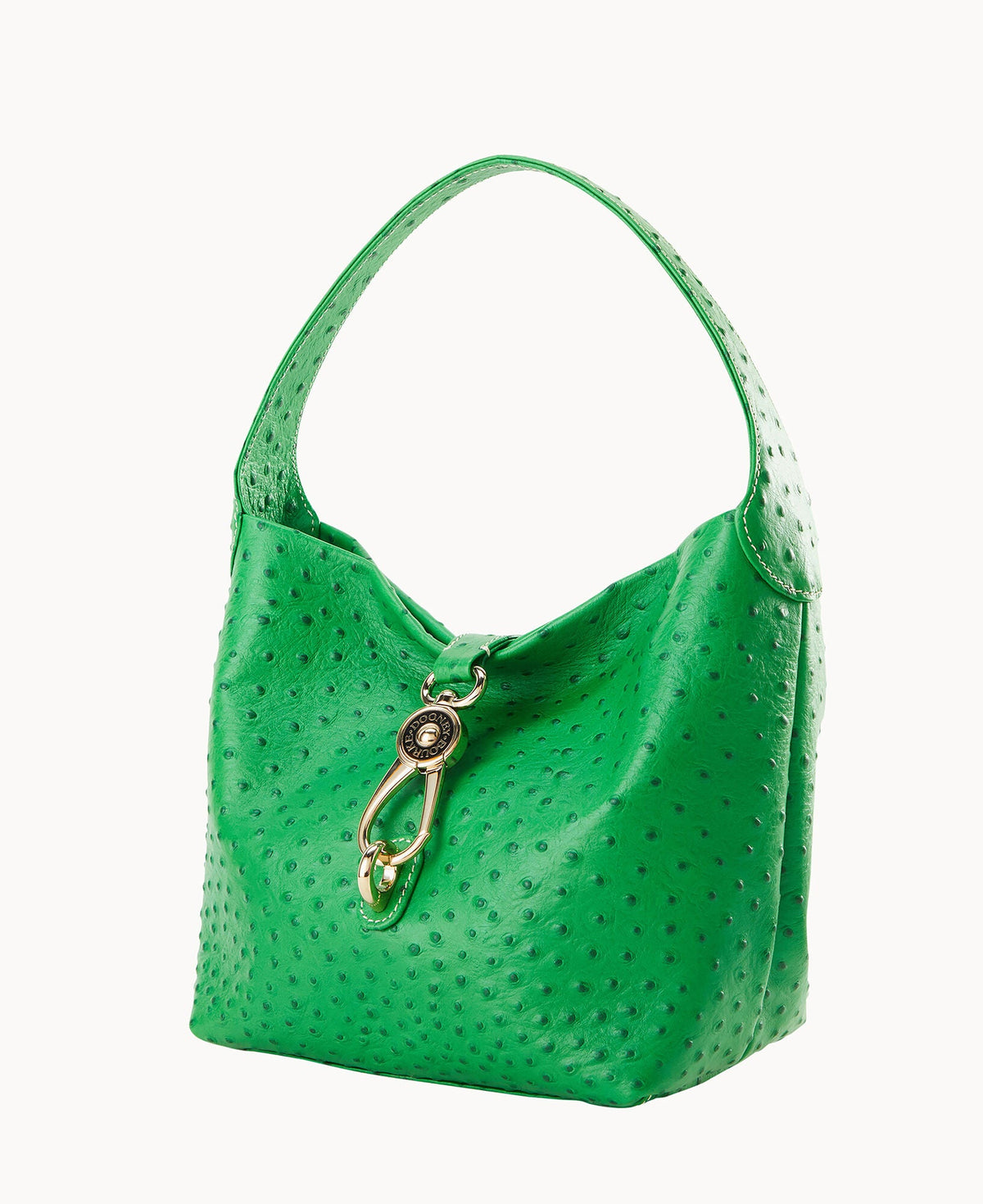 Dooney & Bourke Ostrich Logo Lock Hobo
