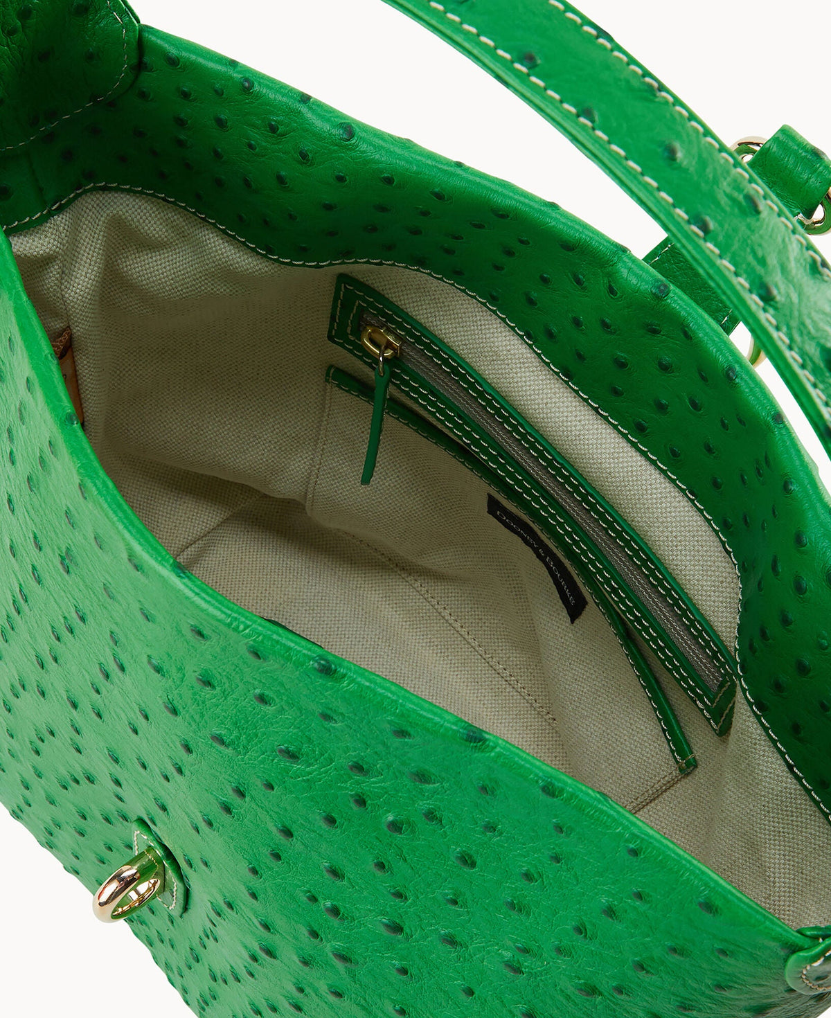 Dooney & Bourke Ostrich Logo Lock Hobo
