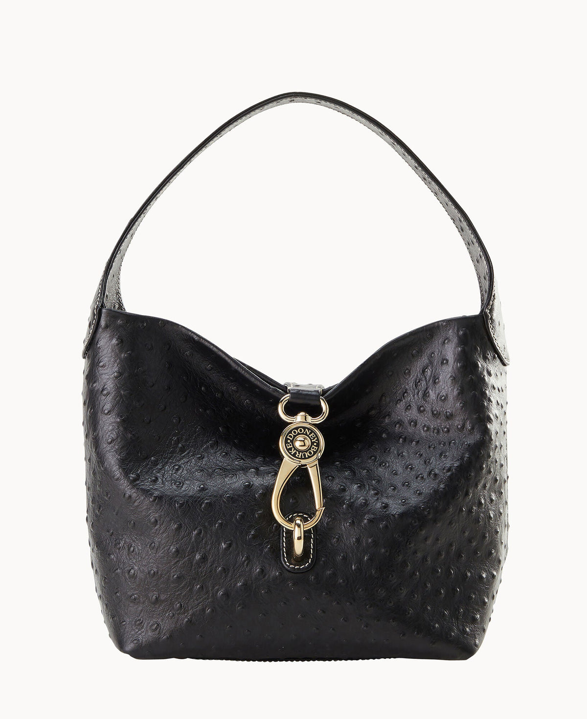 Dooney & Bourke Ostrich Logo Lock Hobo