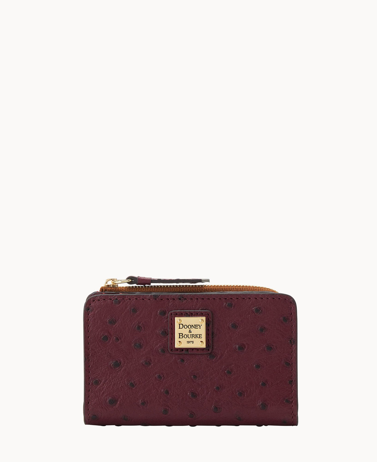 Dooney & Bourke Ostrich Zip Credit Card Wallet 14