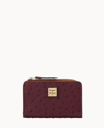 Dooney & Bourke Ostrich Zip Credit Card Wallet 14