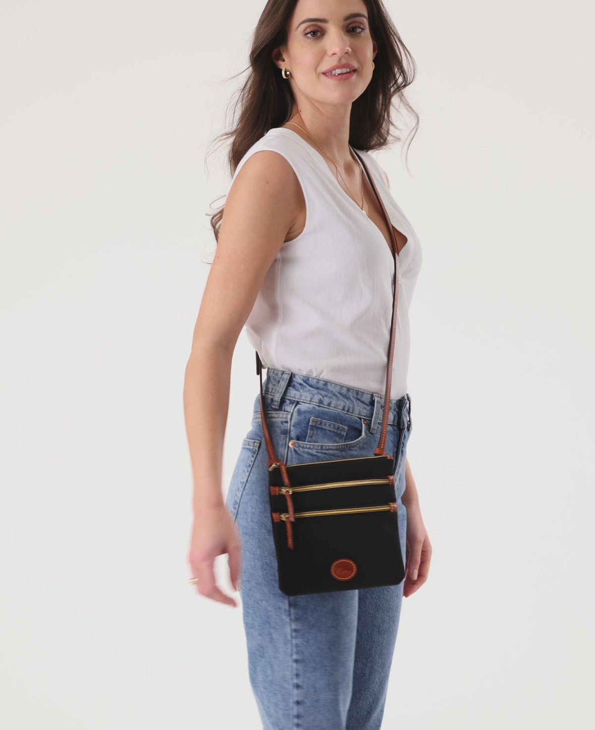 Dooney & Bourke Nylon North South Triple Zip