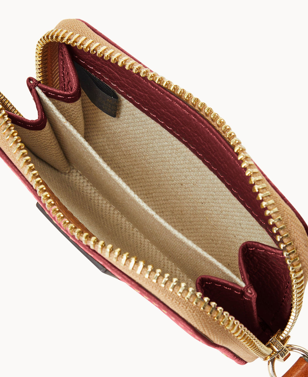 Dooney & Bourke Pebble Grain Zip Around Credit Card Case