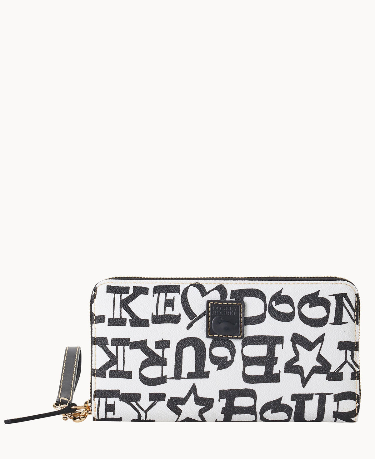 Dooney & Bourke Doodle II Coated Cotton Large Zip Around Wristlet