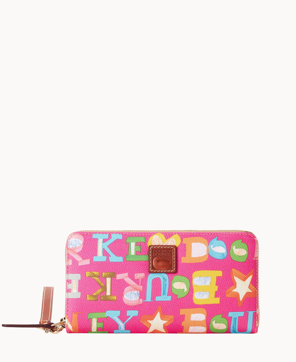 Dooney & Bourke Doodle II Coated Cotton Large Zip Around Wristlet