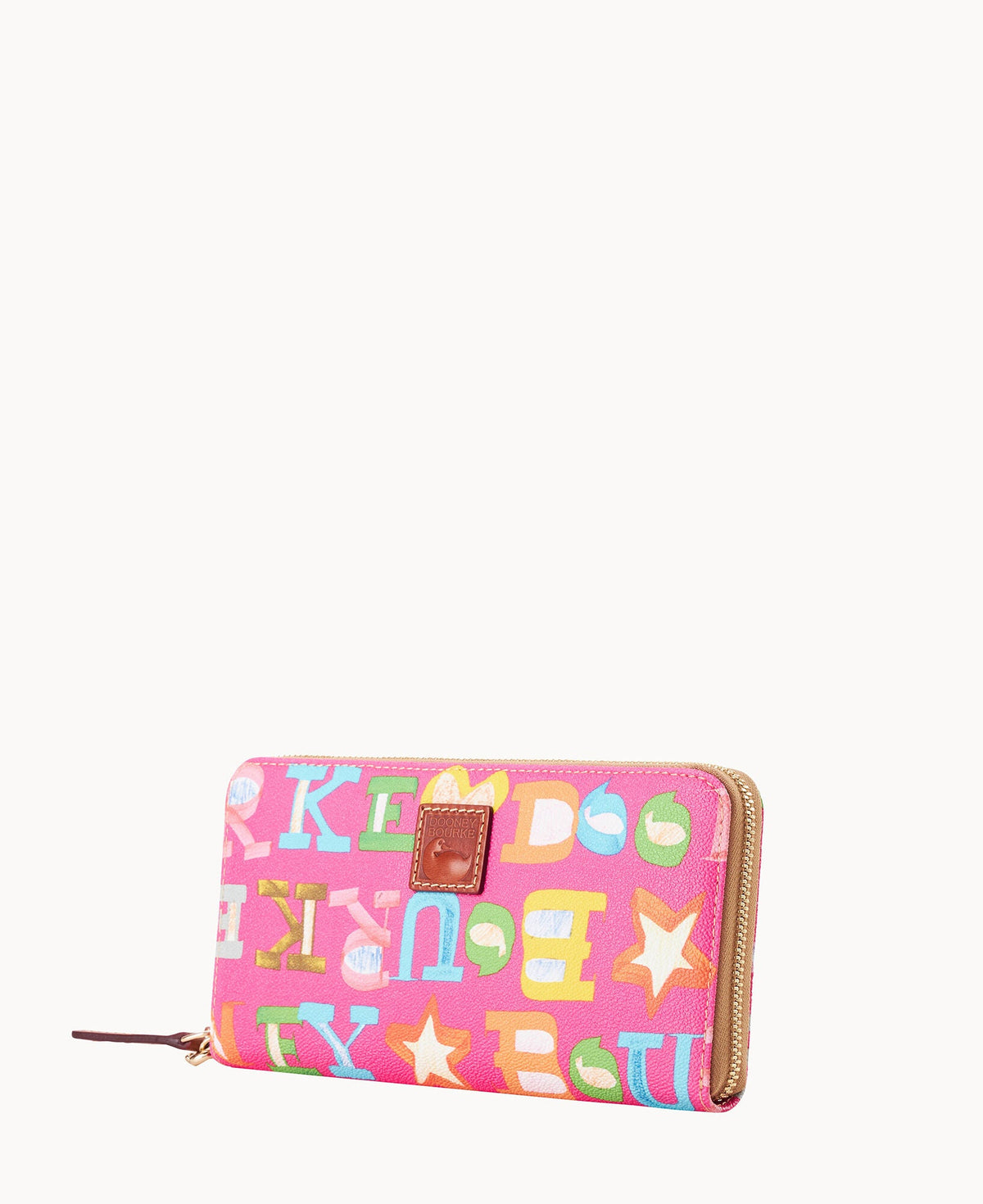 Dooney & Bourke Doodle II Coated Cotton Large Zip Around Wristlet