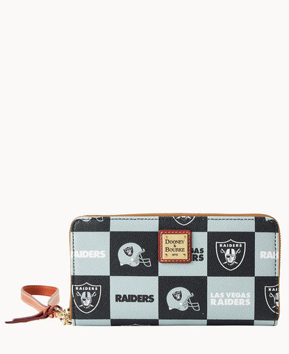 Dooney & Bourke NFL Raiders Large Zip Around Wristlet