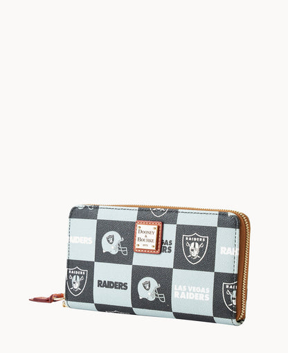 Dooney & Bourke NFL Raiders Large Zip Around Wristlet