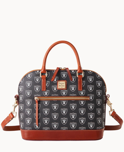 Dooney & Bourke NFL Raiders Domed Zip Satchel