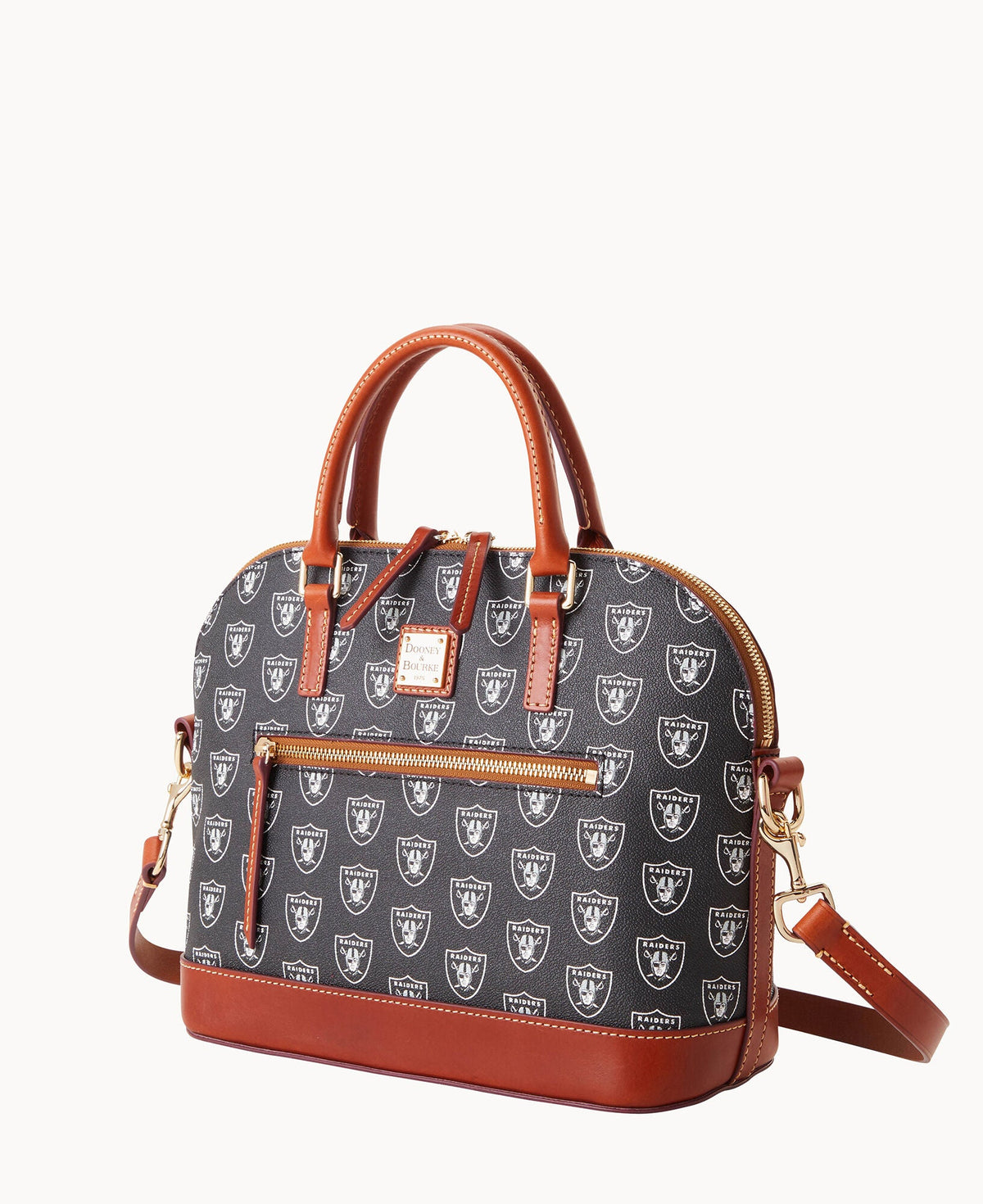 Dooney & Bourke NFL Raiders Domed Zip Satchel