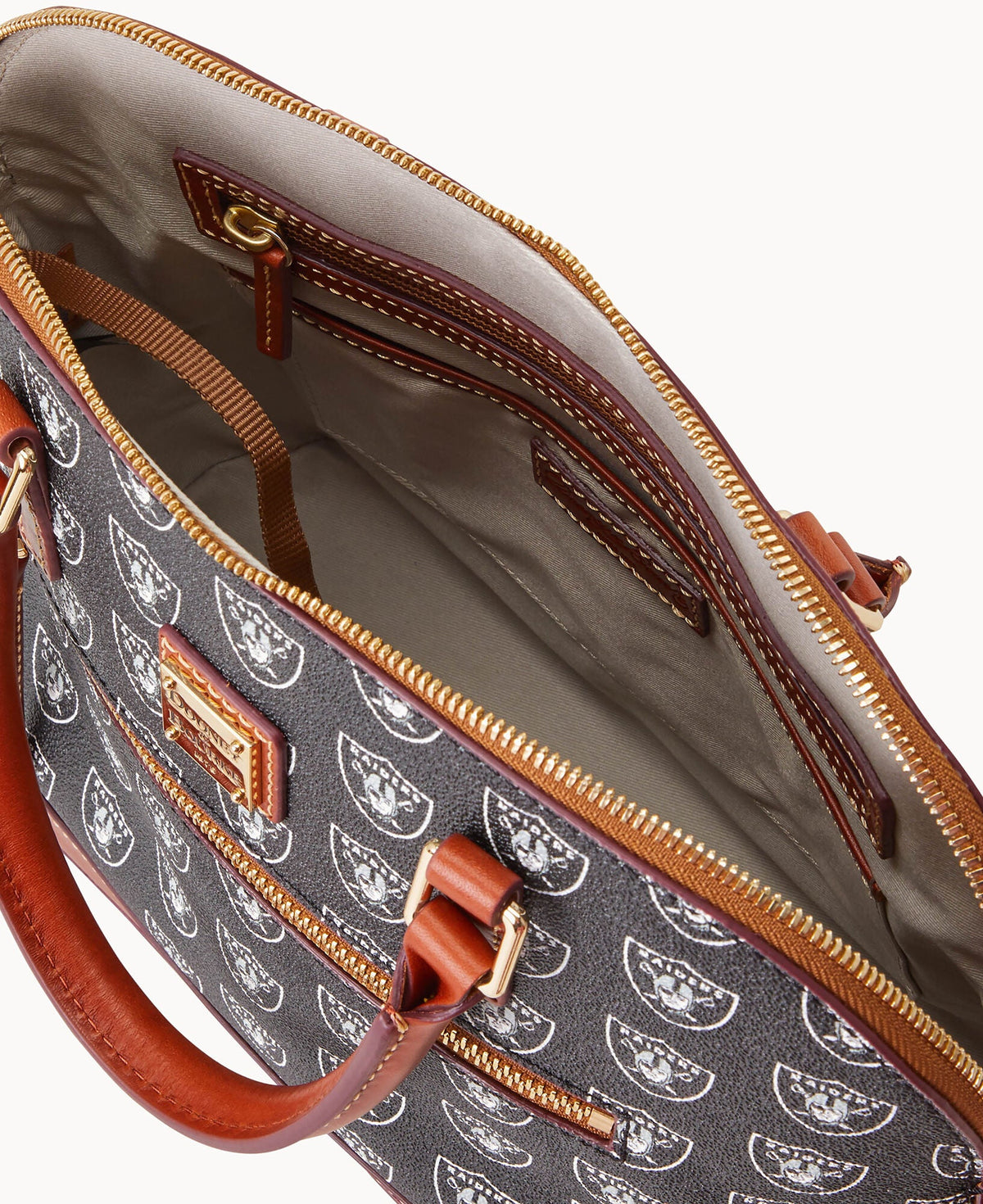 Dooney & Bourke NFL Raiders Domed Zip Satchel