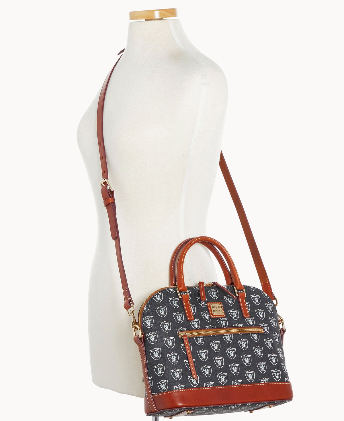 Dooney & Bourke NFL Raiders Domed Zip Satchel