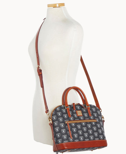 Dooney & Bourke NFL Raiders Domed Zip Satchel