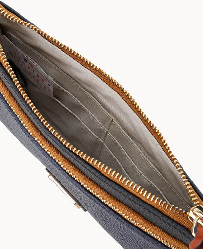 Dooney & Bourke MLB Yankees Double Zip Wristlet