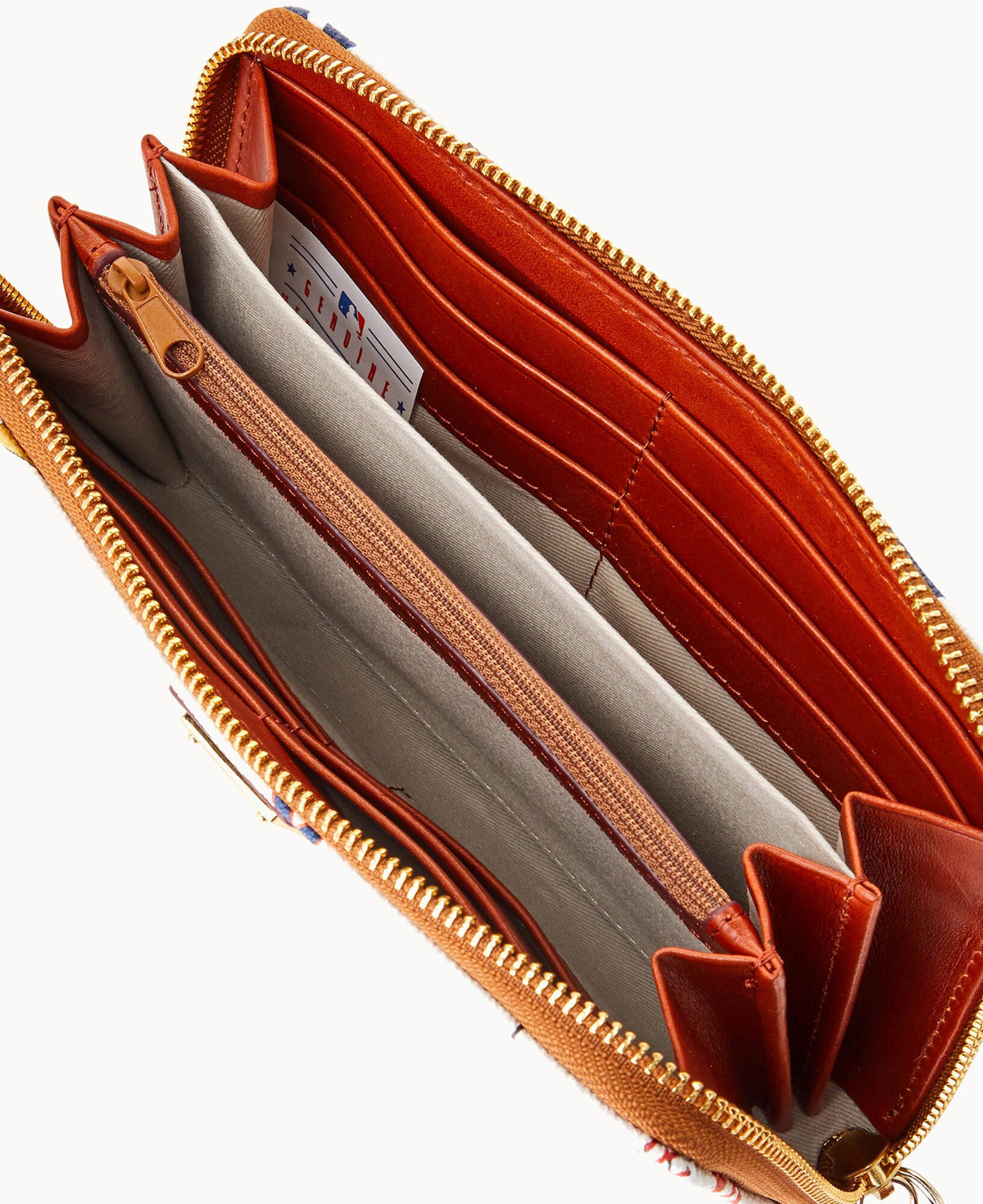 Dooney & Bourke MLB Astros Large Zip Around Wristlet