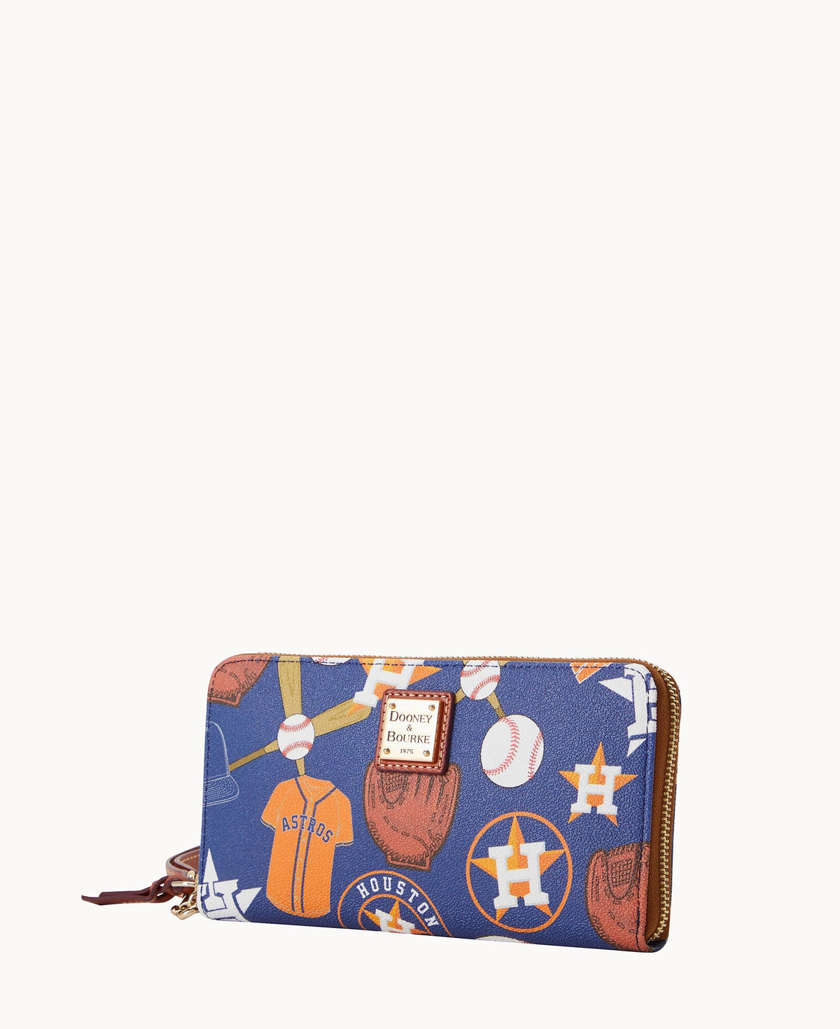 Dooney & Bourke MLB Astros Large Zip Around Wristlet