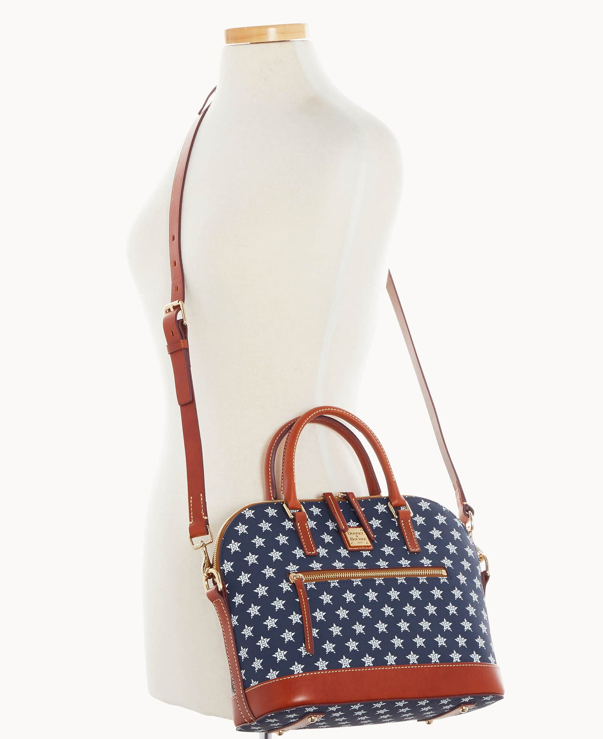 Dooney & Bourke MLB Astros Domed Zip Satchel