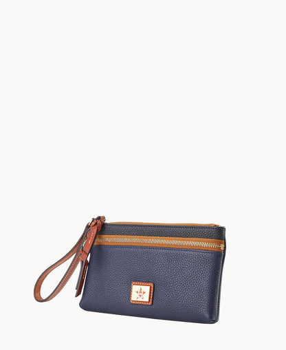 Dooney & Bourke MLB Astros Double Zip Wristlet
