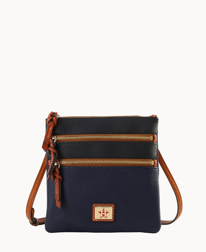 Dooney & Bourke MLB Astros Triple Zip Crossbody