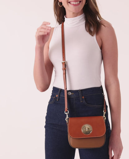 Dooney & Bourke Pebble Turnlock Flap Saddle