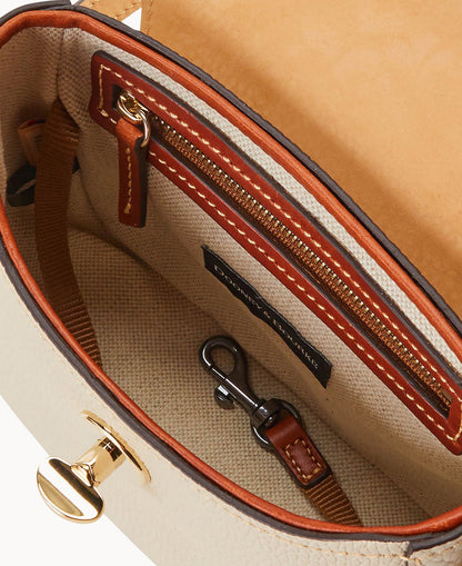 Dooney & Bourke Pebble Turnlock Flap Saddle