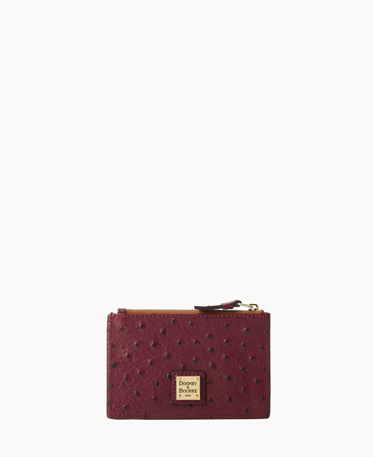 Dooney & Bourke Ostrich Zip Credit Card Wallet 14