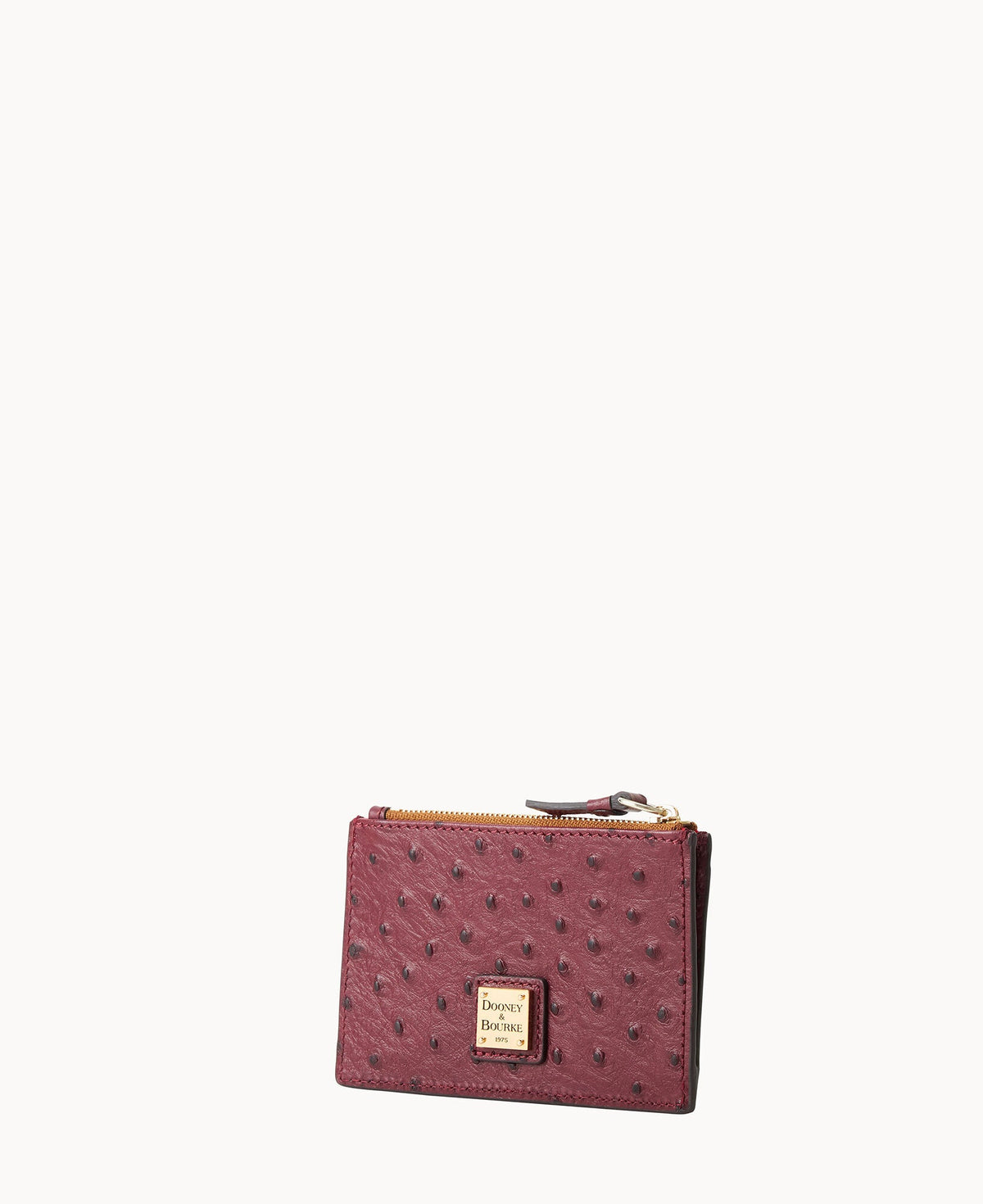 Dooney & Bourke Ostrich Zip Credit Card Wallet 14