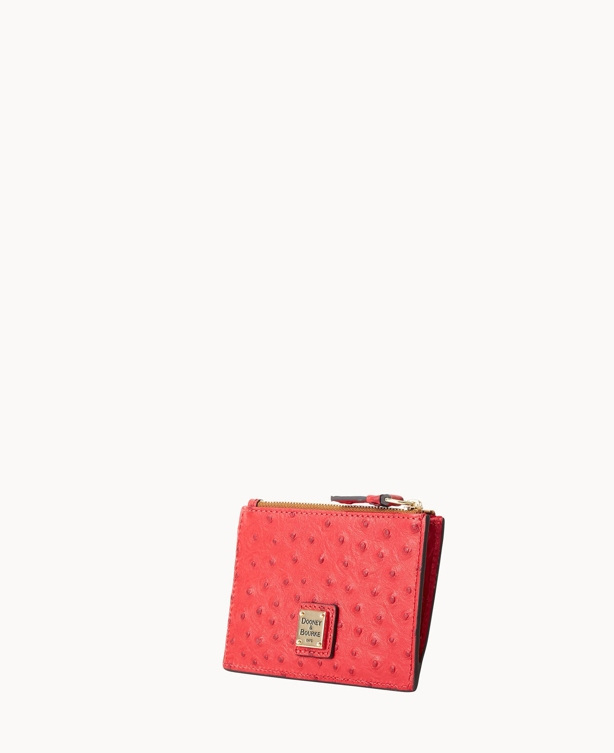 Dooney & Bourke Ostrich Zip Credit Card Wallet 14
