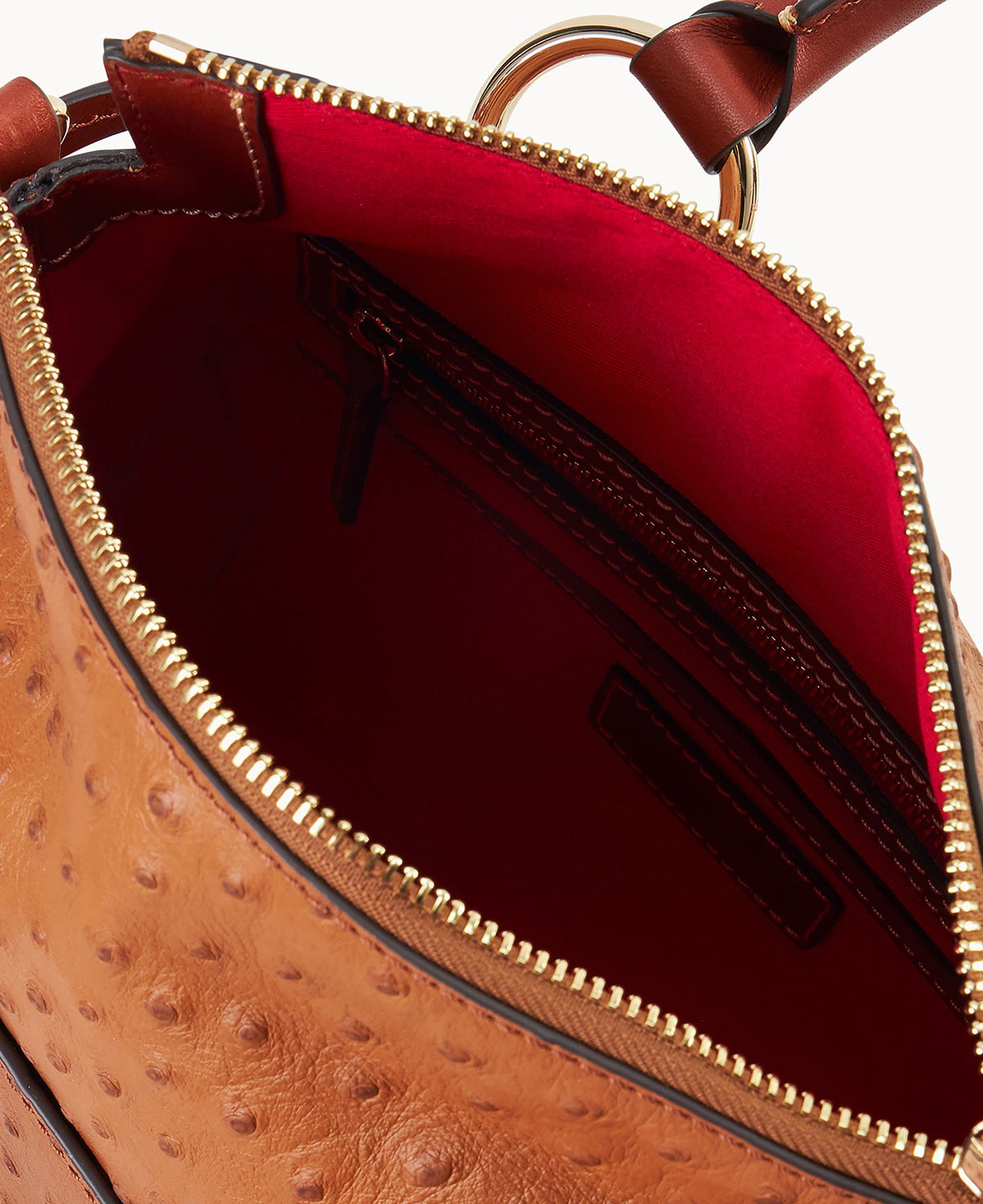 Dooney & Bourke Ostrich Satchel With Pocket
