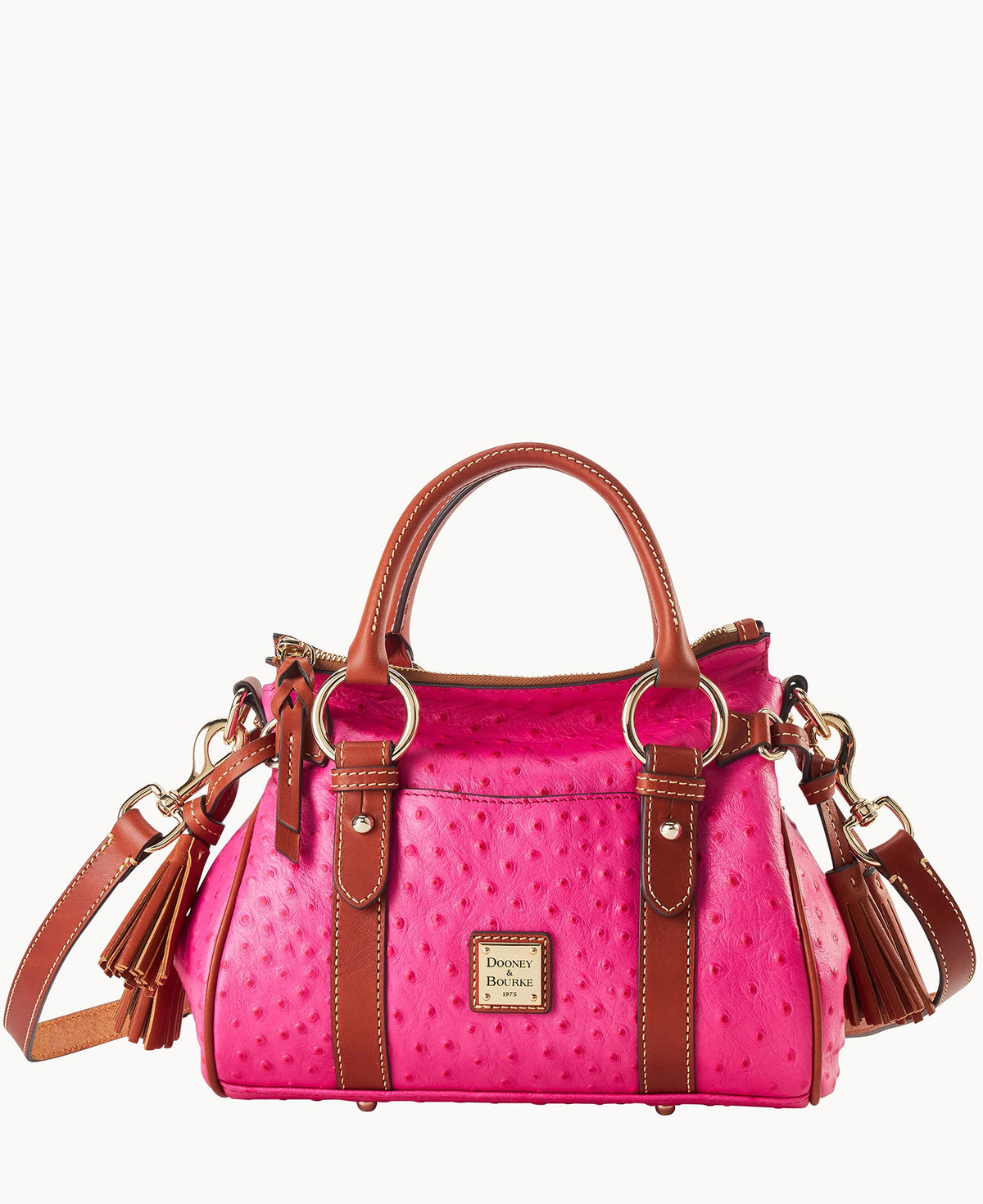 Dooney & Bourke Ostrich Satchel With Pocket