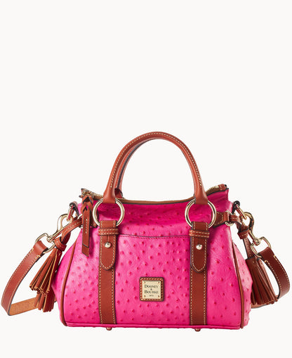 Dooney & Bourke Ostrich Satchel With Pocket