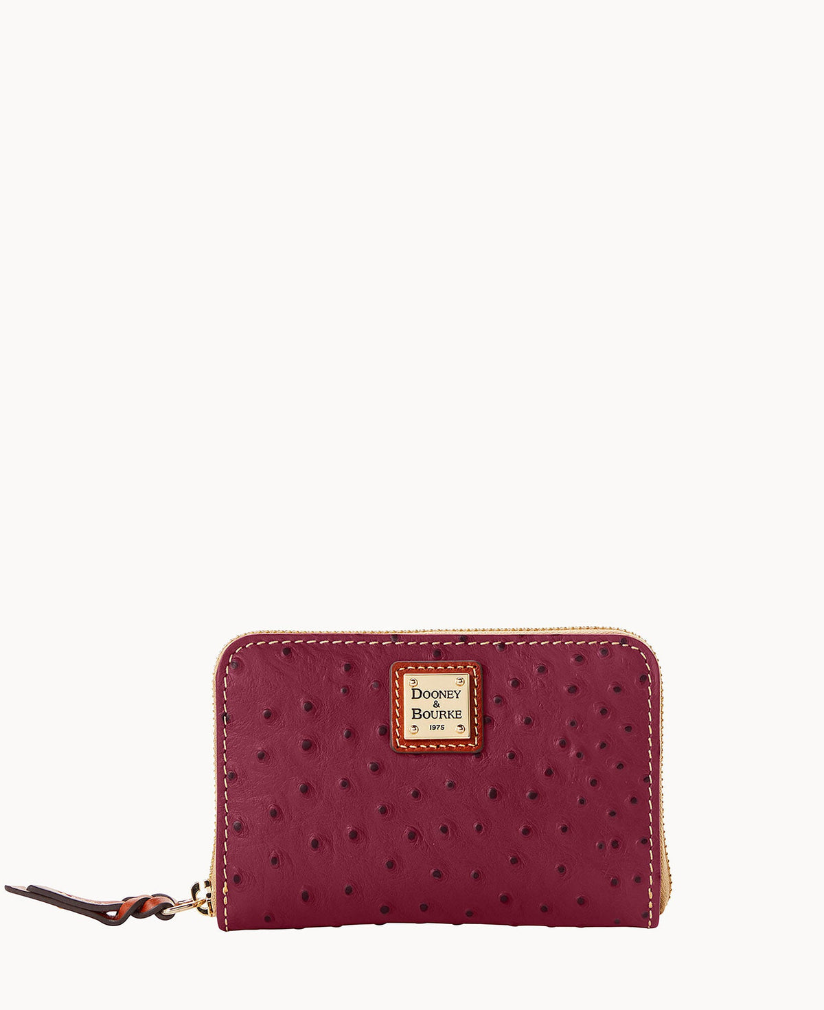 Dooney & Bourke Ostrich Medium Zip Around Wallet