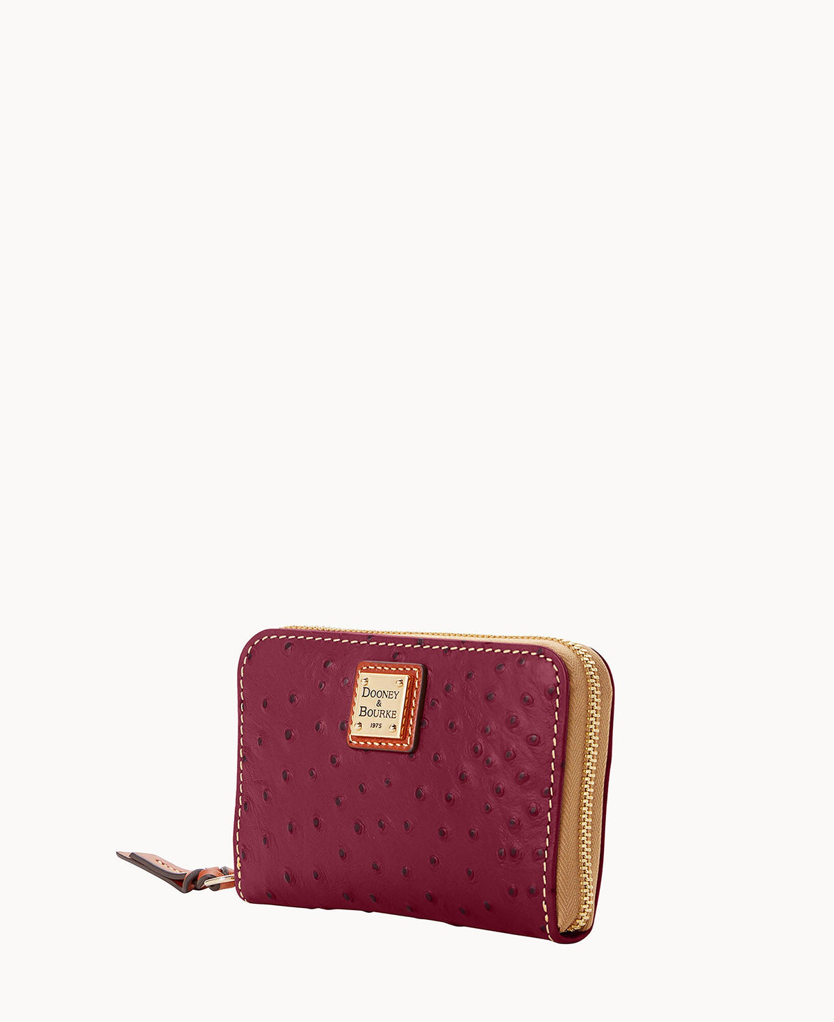 Dooney & Bourke Ostrich Medium Zip Around Wallet