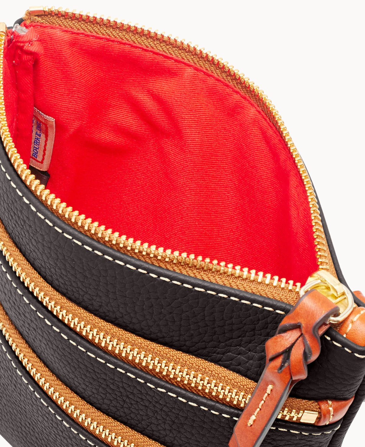 Dooney & Bourke Pebble Grain North South Triple Zip