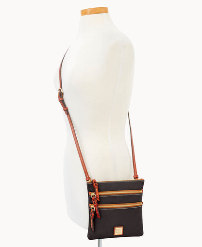 Dooney & Bourke Pebble Grain North South Triple Zip