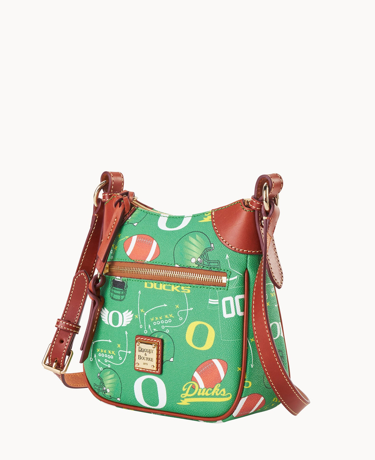 Dooney & Bourke Collegiate University of Oregon Front Zip Crossbody