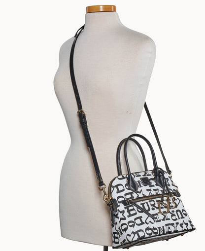 Dooney & Bourke Doodle II Coated Cotton Domed Satchel